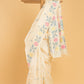 Hand Made Jamdani Saree With Cream White - 038