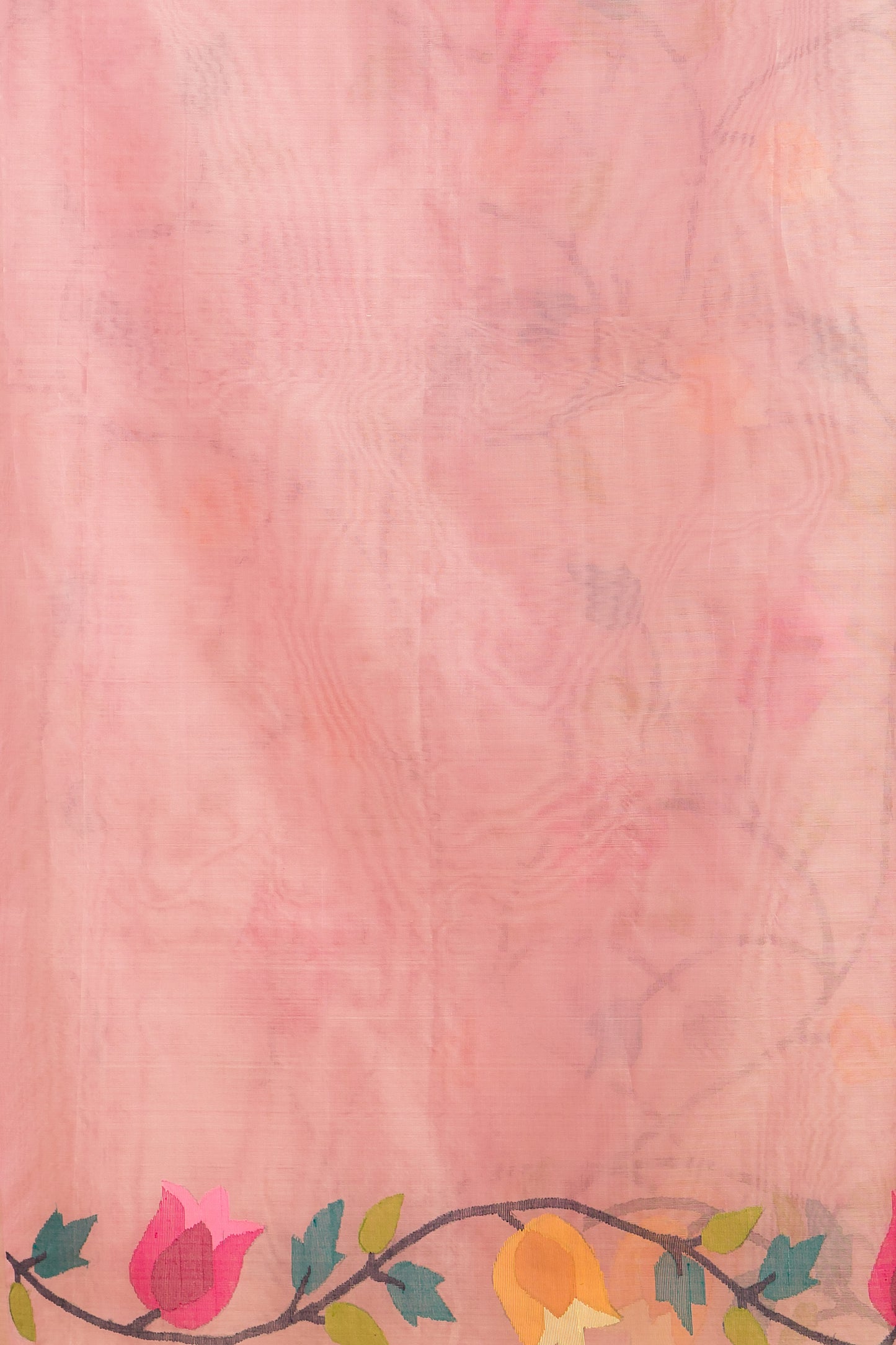 Hand Made Jamdani Saree With Rose Pink - 036