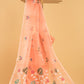 Hand Made Jamdani Saree With Coral Orange - 035
