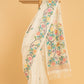 Hand Made Jamdani Saree With Linen White - 065