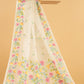Hand Made Jamdani Saree With Snow White - 064