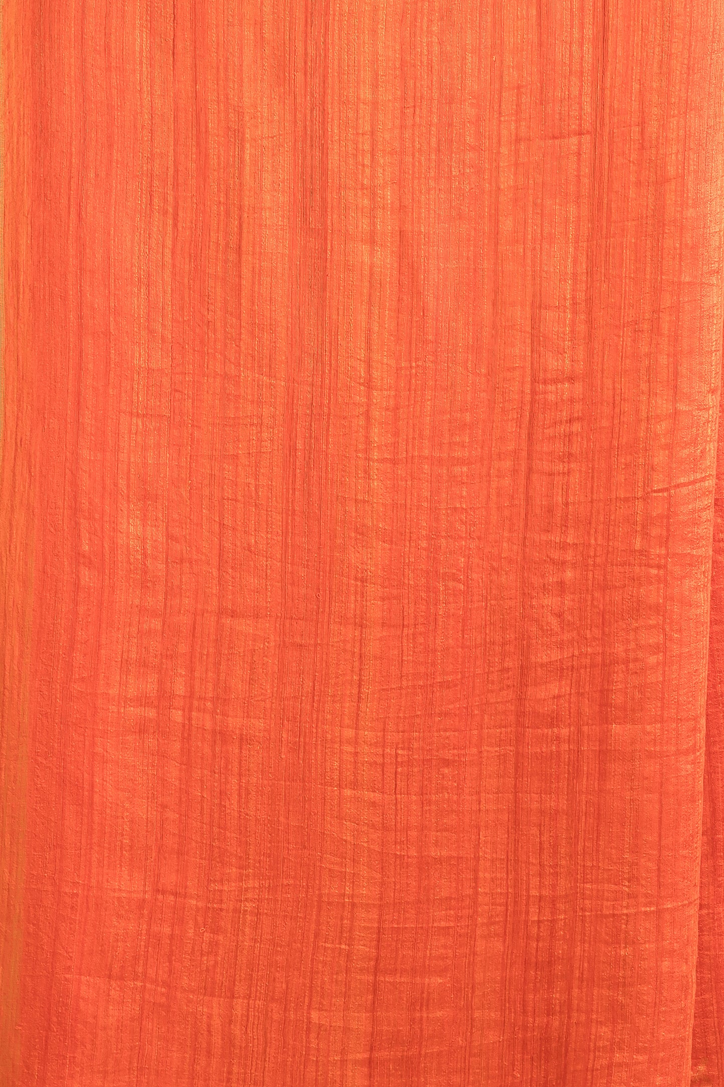 Hand Made Jamdani Saree With Neon Orange - 095