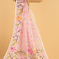 Hand Made Jamdani Saree With Rose Pink - 063