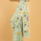 Hand Made Jamdani Saree With Jade Green - 061