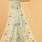 Hand Made Jamdani Saree With Jade Green - 061