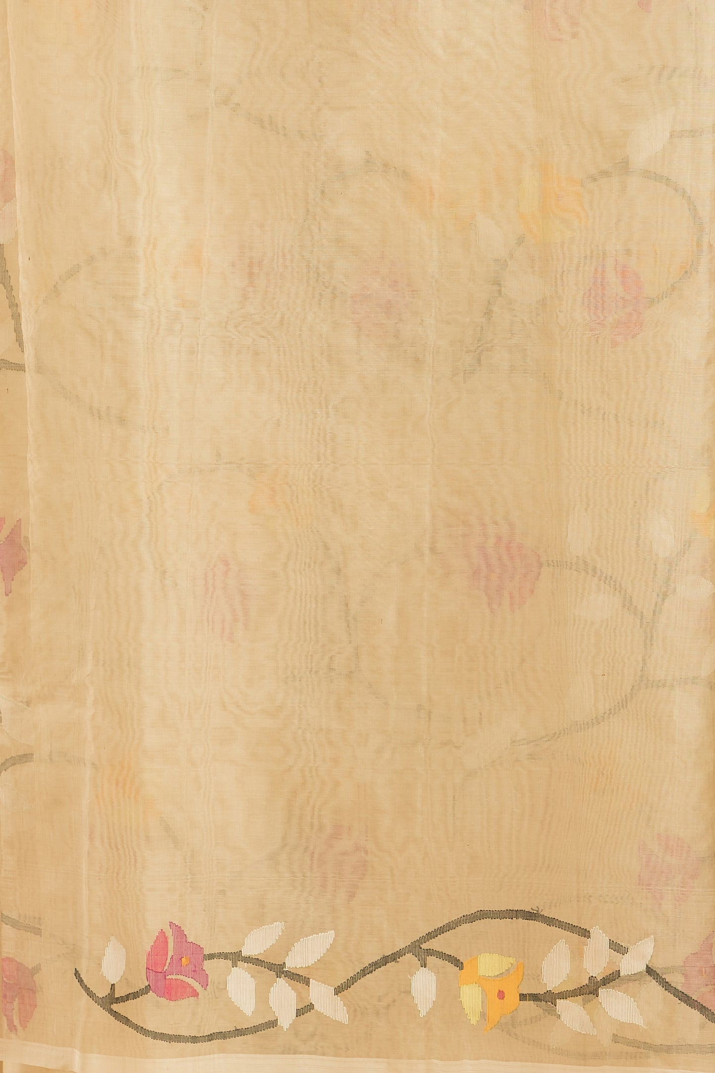 Hand Made Jamdani Saree With Cream White - 060