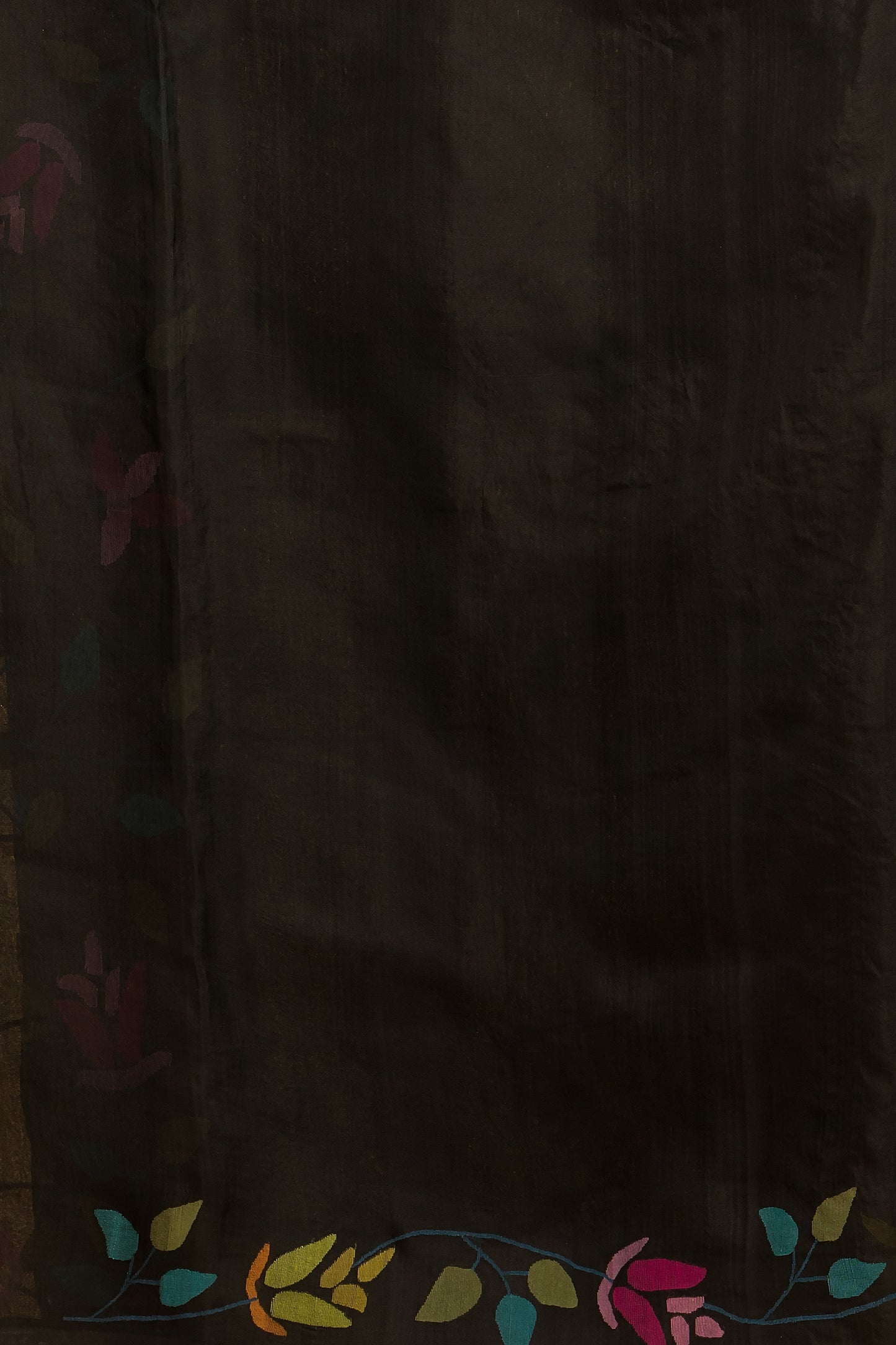 Hand Made Jamdani Saree With Rich Black - 059