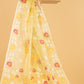 Hand Made Jamdani Saree With Lemon Yellow - 058