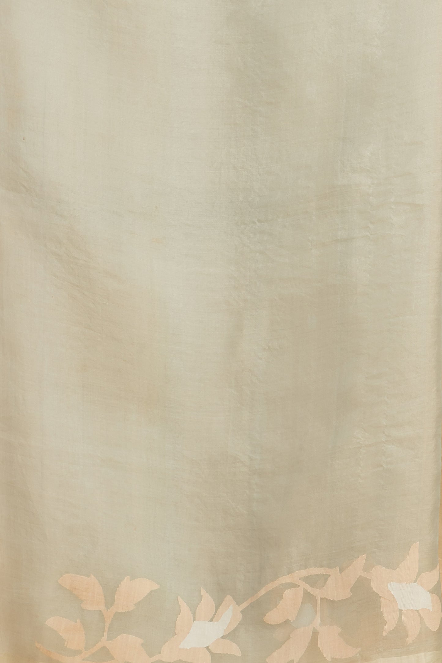Hand Made Jamdani Saree With Light Green - 098