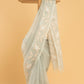 Hand Made Jamdani Saree With Light Green - 098