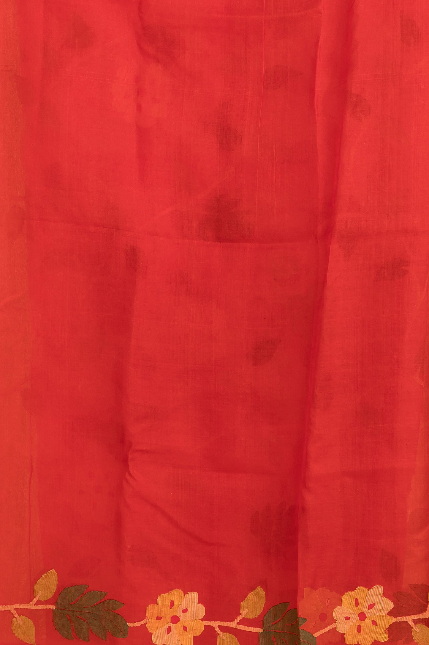 Hand Made Jamdani Saree With Classic Red - 050