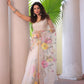 Snow White Pure Hand Made Jamdani Saree - 095