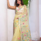 Beige Pure Hand Made Jamdani Saree - 096