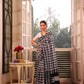 Pure Ilkal Saree in Black and White Checks - 006
