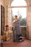 Pure Ilkal Saree in Black and White Checks - 006