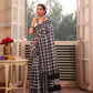 Pure Ilkal Saree in Black and White Checks - 006