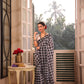 Pure Ilkal Saree in Black and White Checks - 006