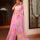 Rose Pink Pure Hand Made Jamdani Saree - 100
