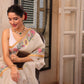 Pearl White Pure Hand Made Jamdani Saree - 101