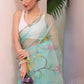 Baby Blue Pure Hand Made Jamdani Saree - 098