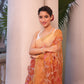 Coral Orange Pure Hand Made Jamdani Saree - 094