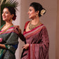 Ilkal Saree in Pink and White stripes - 005