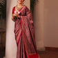 Ilkal Saree in Pink and White stripes - 005