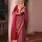 Ilkal Saree in Pink and White stripes - 005