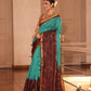 Pure Handloom Korvai Saree | Parrot motifs On Zari Checks | bright Blue