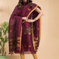 Mulberry Purple Tissue Linen 2-Piece Set Kurti & Dupatta (UNSTITCHED) - 016