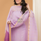 Light Purple color Jamdani 2-Piece Set Kurti & Dupatta (UNSTITCHED) - 153