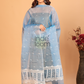 Pure Handloom Muslin Jamdani Dupatta With Light Blue - 025