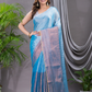 Tissue Silk Saree With Sky Blue - 019