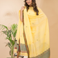 Lime Yellow Mercerized Cotton 2-Piece Set Kurti & Dupatta (UNSTITCHED) - 110