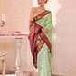 Pure Handloom Korvai Saree | Pear Green