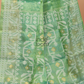 Tissue Silk Jamdani Saree With Shaded Teal Green - 122