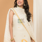 Handloom Jamdani Unstitched 2-Piece Kurti  |  Pearl White