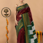 Traditional Ilkal Viscose Saree | Wine Maroon