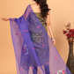 Pure Handloom Muslin Jamdani Dupatta With Plum Purple - 026