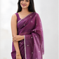 Maheshwari Silk Cotton Saree – Festive Elegance | Wine Purple