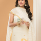 Handloom Jamdani Unstitched 2-Piece Kurti  |  Pearl White