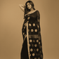 Rich Black Soft Silk Jamdani Saree - 017