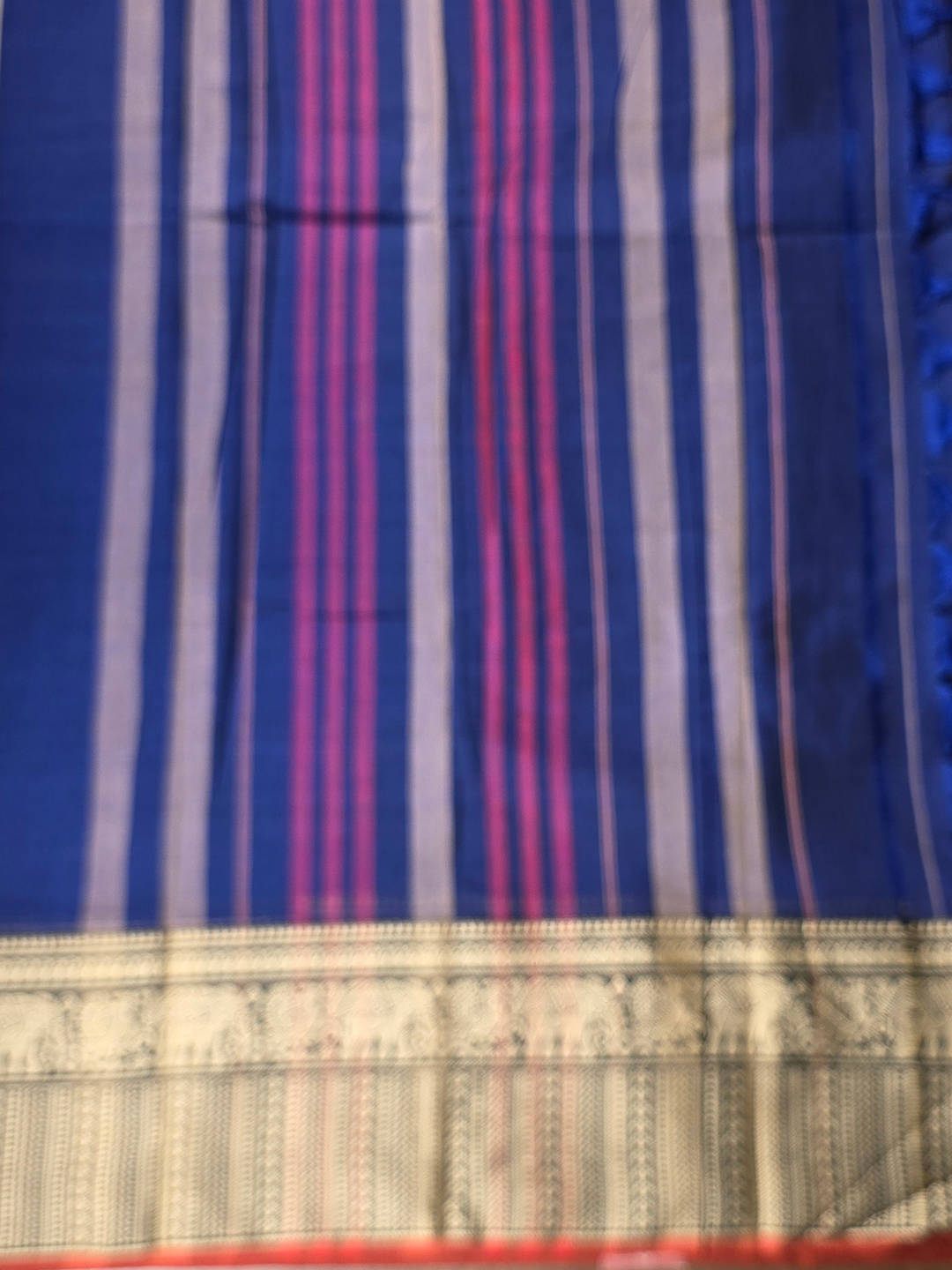 Narayanpet Cotton Saree - Blue