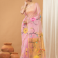 Tissue Muslin Jamdani Saree With Light Pink -007