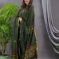 Forest Green Cotton Jamdani 2-Piece Set Kurti & Dupatta (UNSTITCHED) - 116
