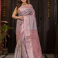 Lavanyam - Graceful purple weave with temple zari