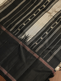 Silk Mark Certified Handloom Kanjivaram Silk Saree  |  Midnight Black