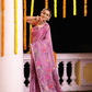 Handloom Jamdani Saree With Rose Pink - 112