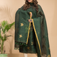 Dark Green Cotton Linen 2-Piece Set Kurti & Dupatta (UNSTITCHED) - 017