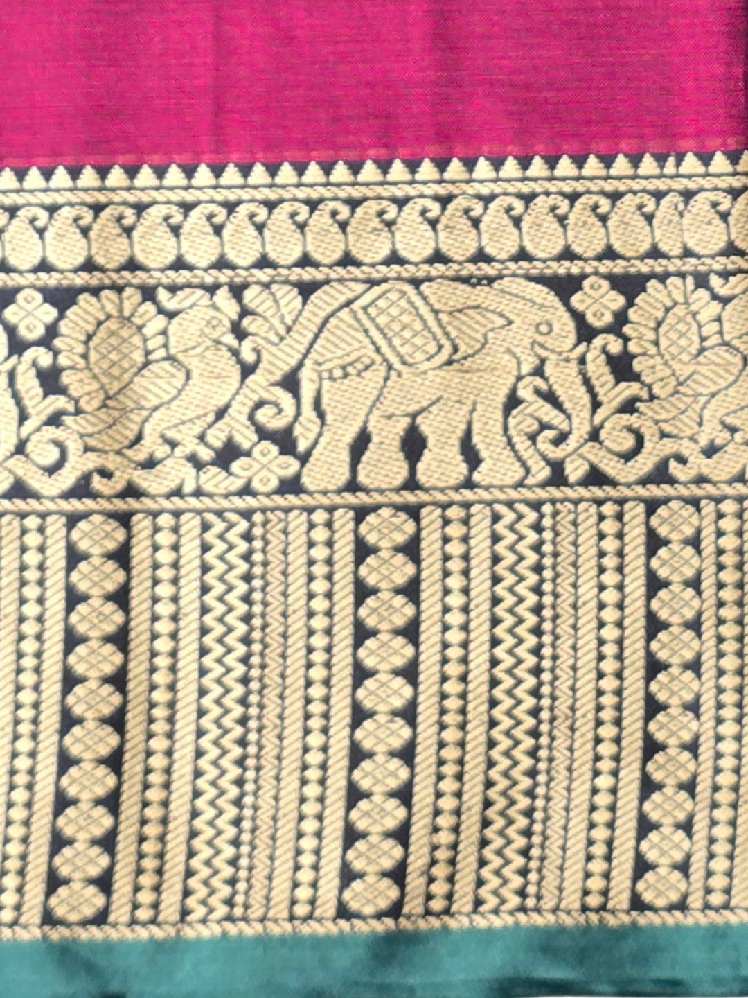 Narayanpet Cotton Saree - Magenta